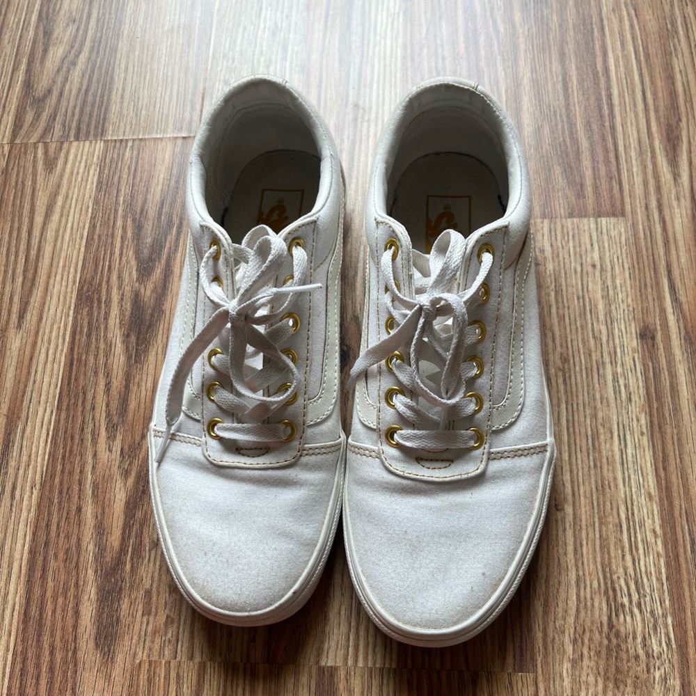VANS “old skool” White & Gold